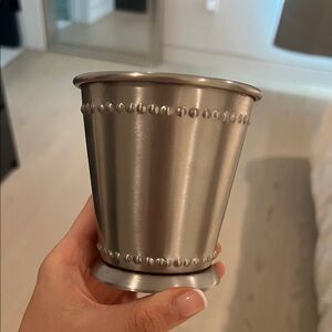 Mini Crate&Barrel Silver Beaded Vase